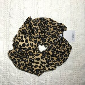 NWT A Bronze Age Oversized XXL Leopard Crepe Scrunchie